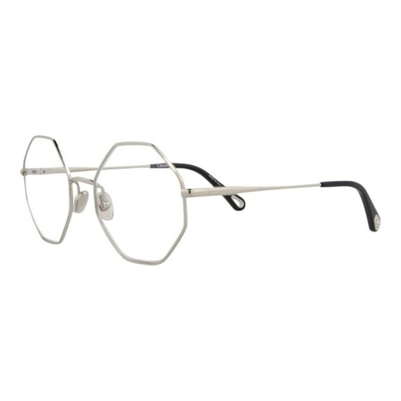 Chloé Womens Square/Rectangle Silver Silver Transparent Fashion Designer Eyewear - Picture 1 of 4